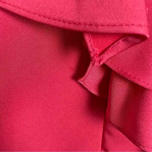 IEENA for Mac Duggal Ruffle Mini Dress Pink Size 0 - Picture 5 of 9